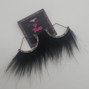 Betsey Johnson Trolls Black Earrings